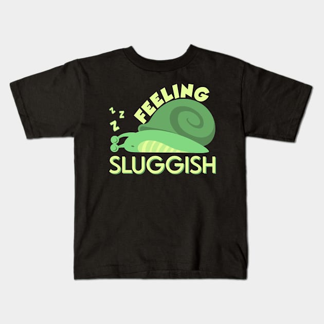 Feeling Sluggish Night Shift Worker Kids T-Shirt by PixelArt